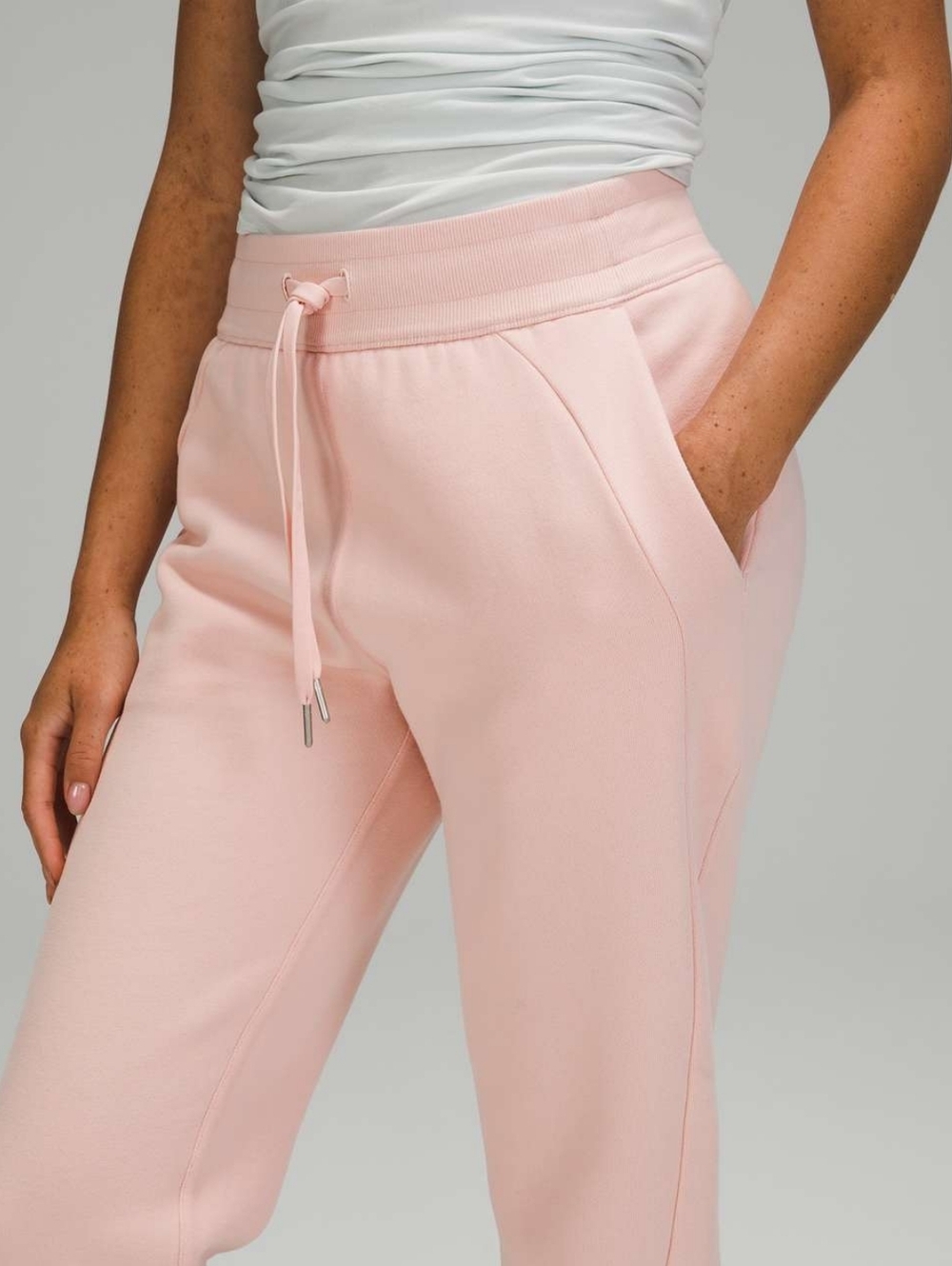 Lululemon Scuba High-Rise Jogger Pants Fleece 28" Pink Mist Sweatpants Size 2 - Picture 2 of 10